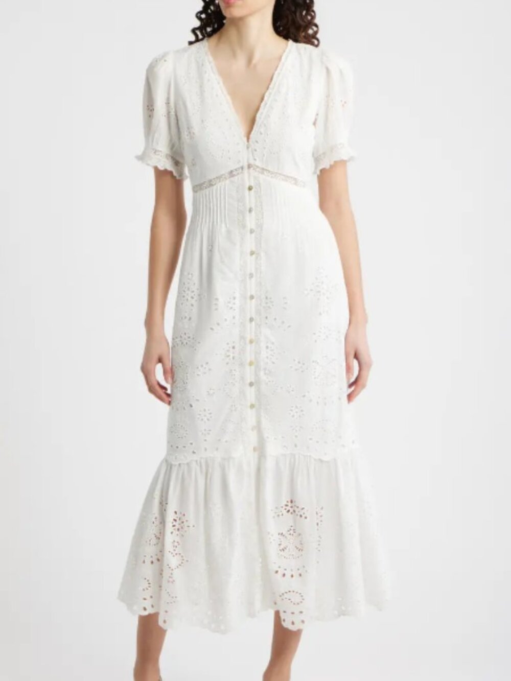 LoveShackFancy White Tarragon Maxi Dress